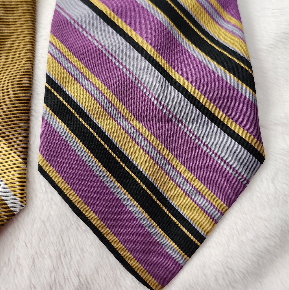 1970's Funky Vintage Repp Ties Bundle Of 3 - Picture 4 of 7